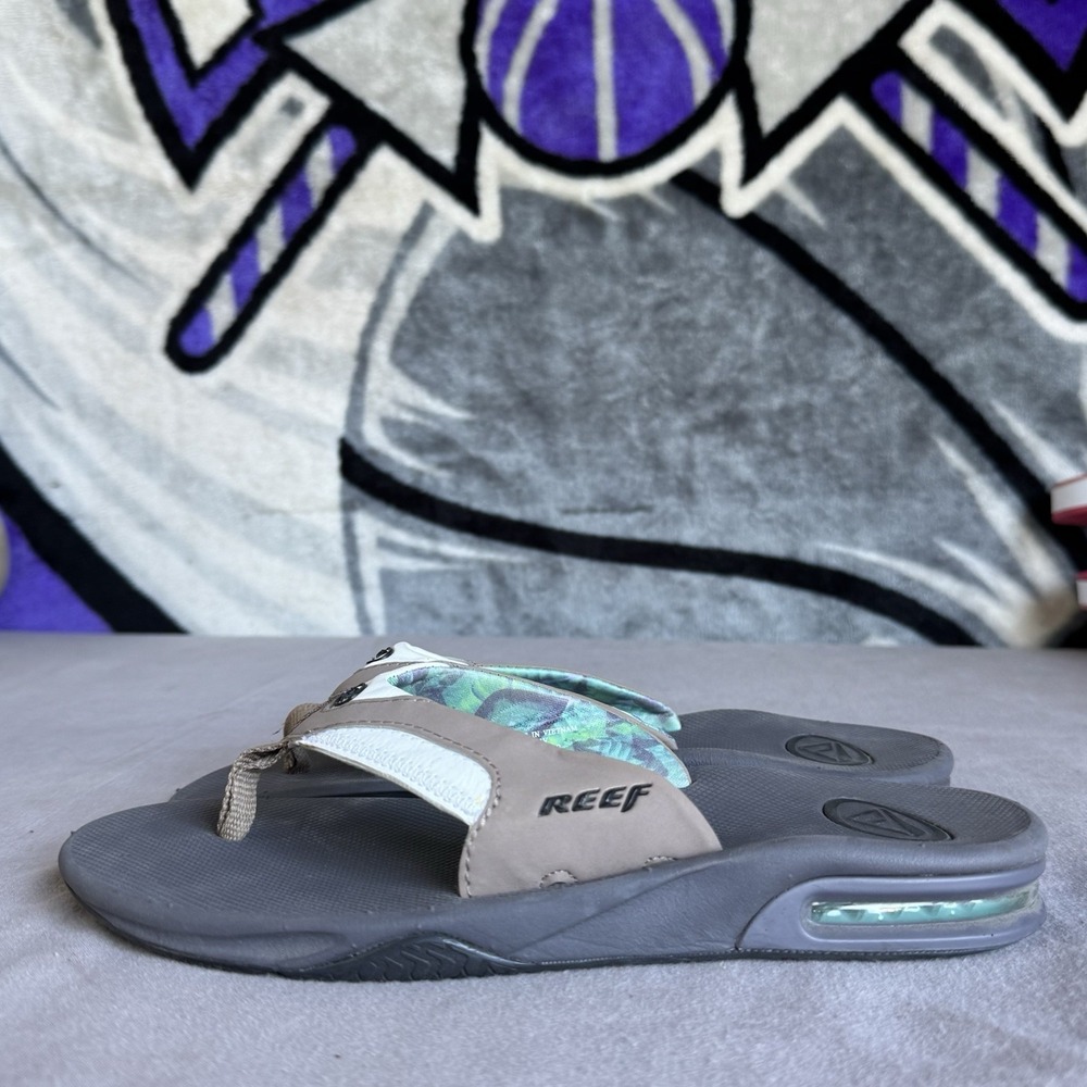 Size 9 - Reef Fanning Women's White Brown Slides